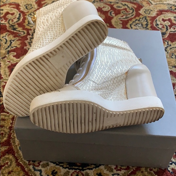 Giuseppe Zanotti Ofelia Embossed Wedge Sneaker - Picture 10 of 16